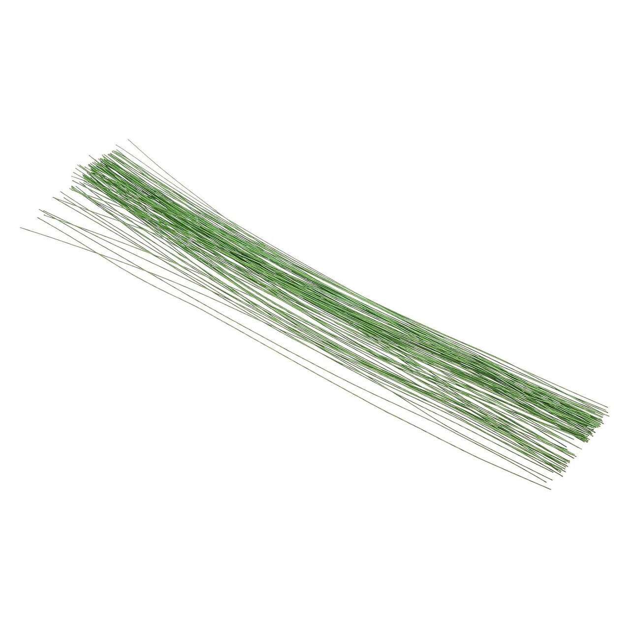 100-Pack 28 Gauge Light Green Paper-Wrapped Floral Stem Wire, 14in